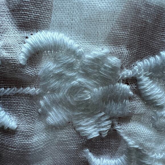 J Crew Embroidered Midi Dress In Ramie Tall 8 White Sheer Boho Cottage - Picture 13 of 13